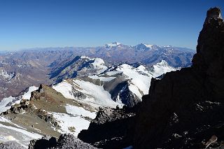 19 Cerro Bonete North, Cerro Zurbriggen, Cupola de Gussfeldt, Cerro Reichert, La Mano With La Mesa, Mercedario, Alma Negra, Ramada Beyond From Independencia Hut 6390m On The Climb To Aconcagua Summit